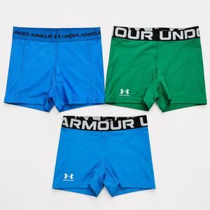 Under Armour Blue Green Compression Shorts Lot of 3 Women's XS S Athletic